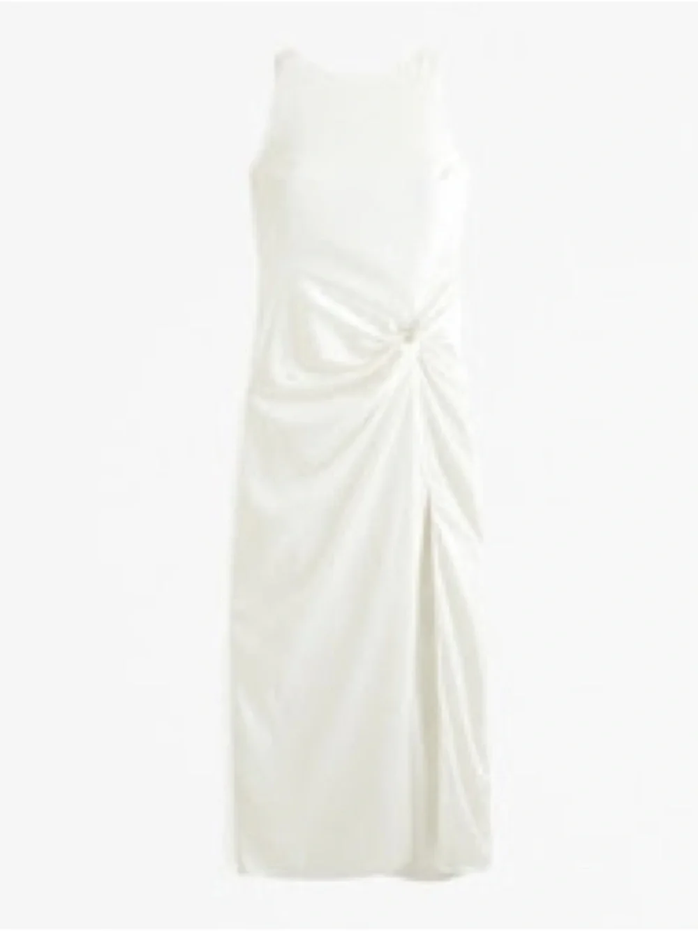 Abercrombie & Fitch Ivory Twist-Front Maxi Dress
